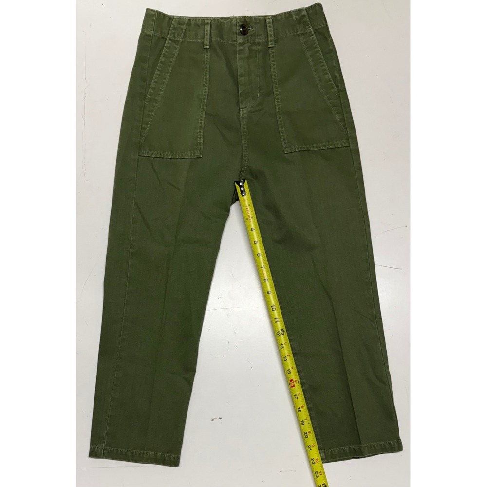 The Great Army Pants Olive Green Herringbone Twill Utility Trousers‎ Size 25 USA